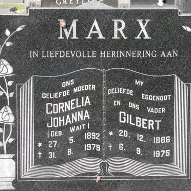 MARX John Gilbert 1886-1975 &amp; Cornelia Johanna WAIT 1892-1979