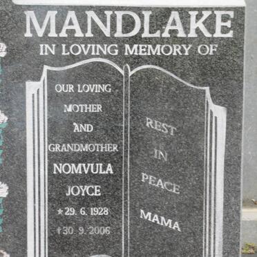 MANDLAKE Nomvula Joyce 1928-2006
