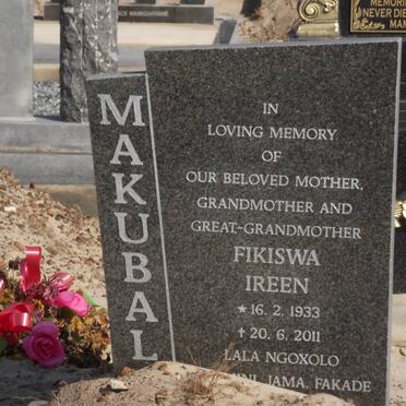 MAKUBALO Fikiswa Ireen 1933-2011