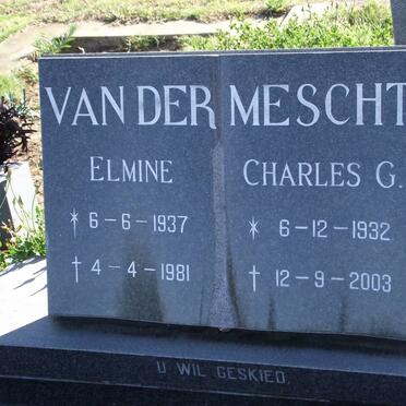 MESCHT Charles G., van der 1932-2003 &amp; Elmine 1937-1981