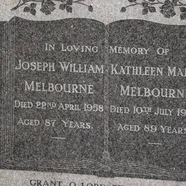 MELBOURNE Joseph William -1958 &amp; Kathleen Mary -1965