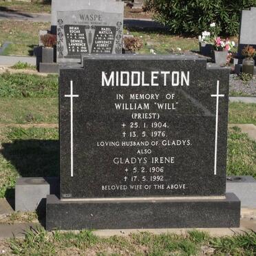 MIDDLETON William 1904-1976 &amp; Gladys Irene 1906-1992