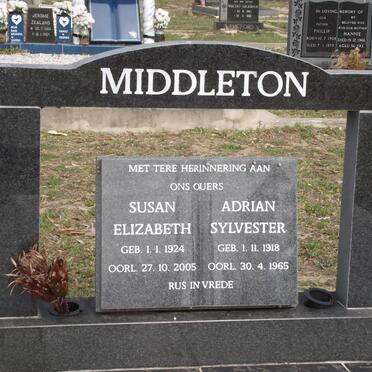 MIDDLETON Adrian Sylvester 1918-1965 &amp; Susan Elizabeth 1924-2005
