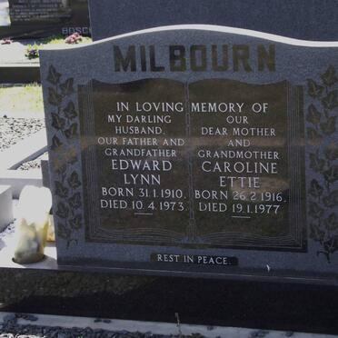 MILBOURN Edward Lynn 1910-1973 &amp; Caroline Ettie 1916-1977