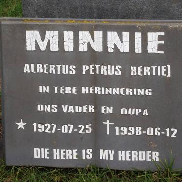 MINNIE Albertus Petrus 1927-1998