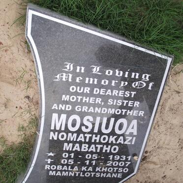 MOSIUOA Nomathokazi Mabatho 1931-2007