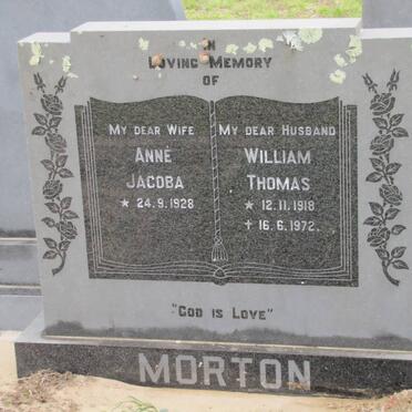 MORTON William Thomas 1918-1972 &amp; Anne Jacoba 1928- 