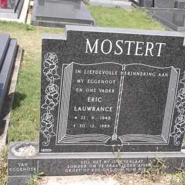 MOSTERT Eric Lauwrance 1948-1989