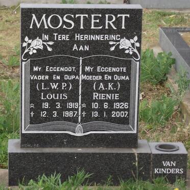 MOSTERT L.W.P. 1919-1987 &amp; A.K. 1926-2007