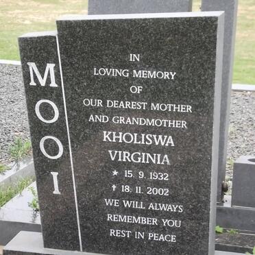 MOOI Kholiswa Virginia 1932-2002