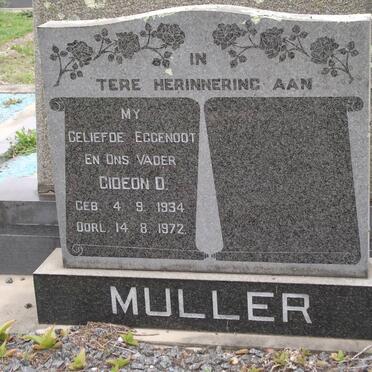 MULLER Gideon D. 1934-1972