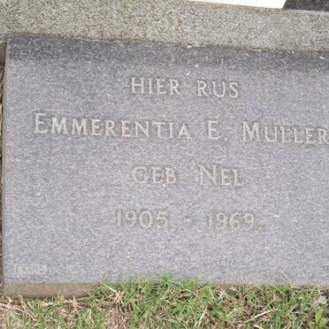 MULLER Emmerentia E. nee NEL 1905-1969