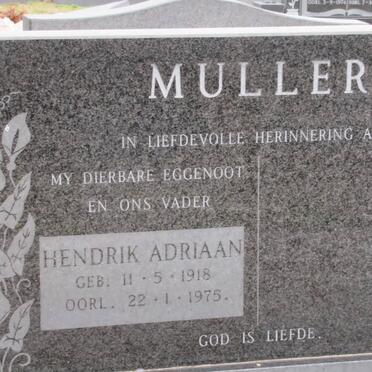 MULLER Hendrik Adriaan 1918-1975