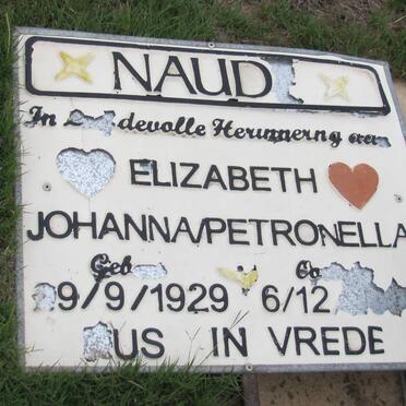 NAUDE Elizabeth Johanna Petronella 1929-2004
