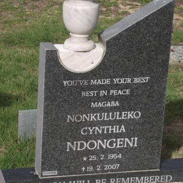 NDONGENI Nonkululeko Cynthia 1954-2007
