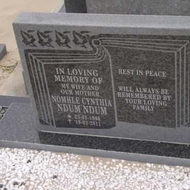 NDUM NDUM Nomhle Cynthia 1946-2011