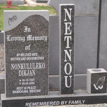 NETNOU Nonkululeko Dikjan 1945-2006