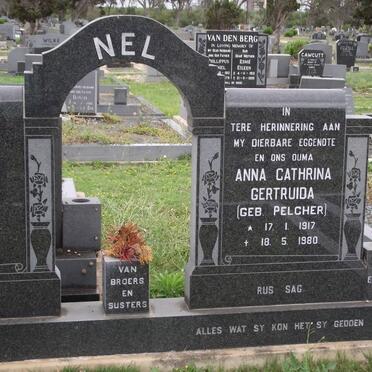 NEL Anna Cathrina Gertruida nee PELCHER 1917-1980