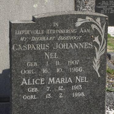 NEL Casparus Johannes 1907-1966 &amp; Alice Maria 1913-1998