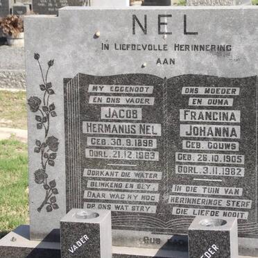 NEL Jacob Hermanus 1898-1963 &amp; Francina Johanna GOUWS 1905-1982