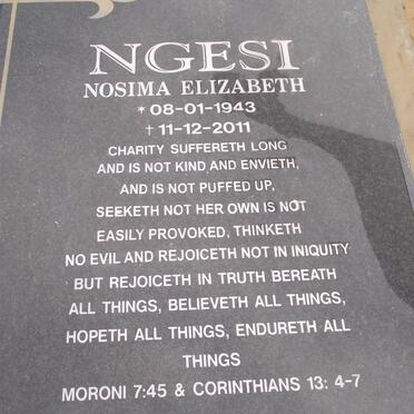NGESI Nosima Elizabeth 1943-2011