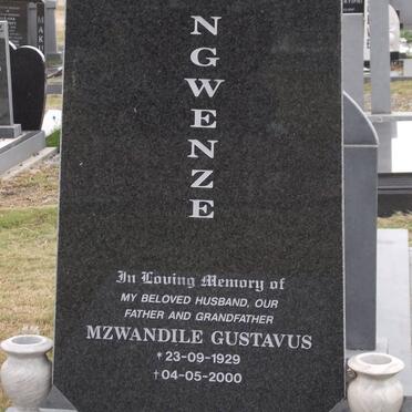 NGWENZE Mzwandile Gustavus 1929-2000