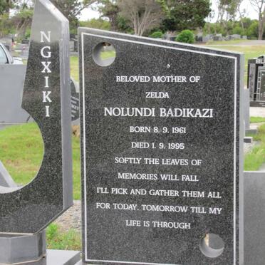 NGXIKI Nolundi Badikazi 1961-1995