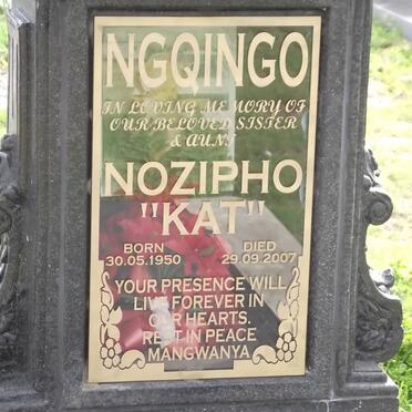 NGQINGO Nozipho 1950-2007