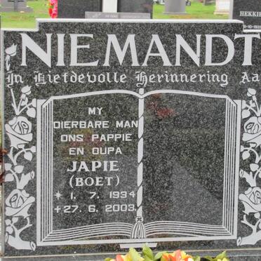 NIEMANDT Jacob Nicolaas 1934-2003