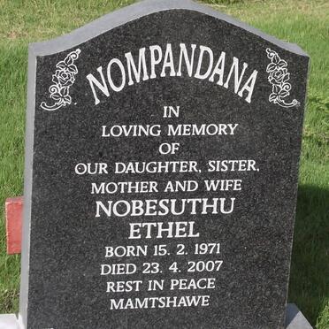 NOMPANDANA Nobesuthu Ethel 1971-2007