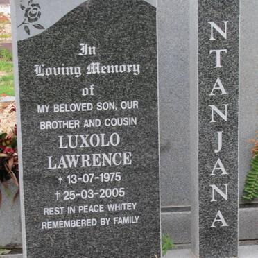 NTANJANA Luxolo Lawrence 1975-2005
