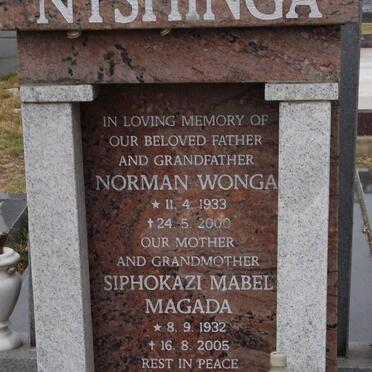 NTSHINGA Norman Wonga 1933-2000 &amp; Siphokazi Mabel Magada 1932-2005