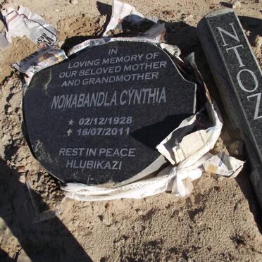 NTOZINI Nomabadla Cynthia 1928-2011 &amp; Masayi James 1932-1998