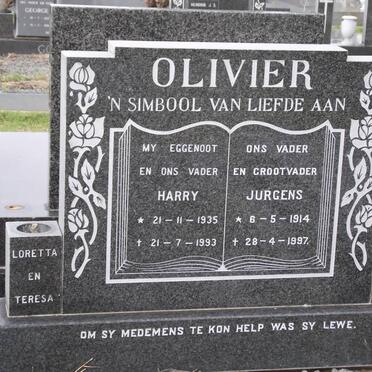 OLIVIER Harry 1935-1993 :: OLIVIER Jurgens 1914-1997