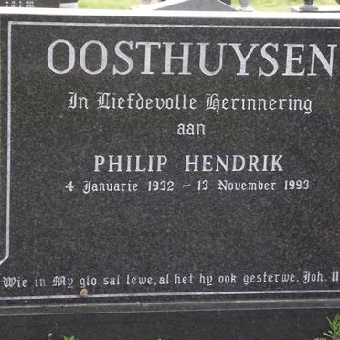 OOSTHUYSEN Philip Hendrik 1932-1993