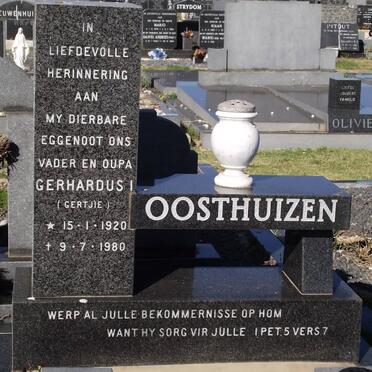 OOSTHUIZEN Gerhardus 1920-1980