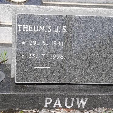 PAUW Theunis J.S. 1941-1998