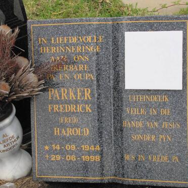 PARKER Fredrick Harold 1944-1998