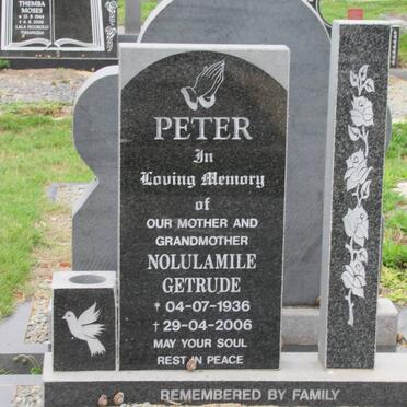 PETER Nolulamile Gertrude 1936-2006