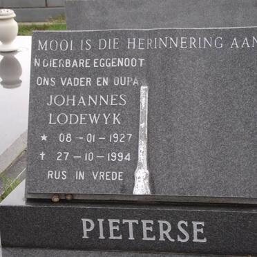 PIETERSE Johannes Lodewyk 1927-1994