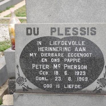 PLESSIS Peter Mc Pherson, du 1923-1969