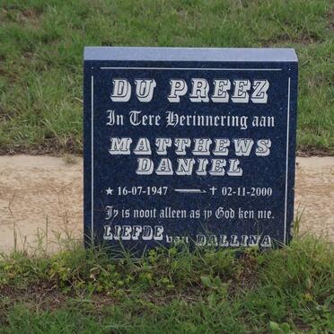 PREEZ Matthews Daniel, du 1947-2000