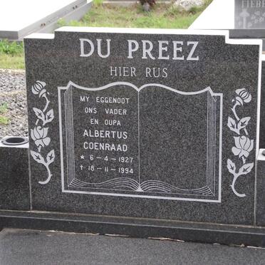 PREEZ Albertus Coenraad, du 1927-1994