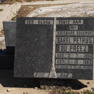 PREEZ Sarel Petrus, du 1904-1963