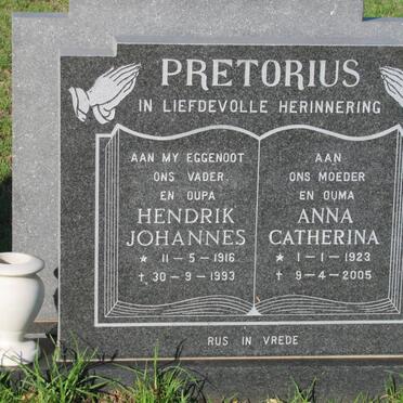 PRETORIUS Hendrik Johannes 1916-1993 &amp; Anna Catherina 1923-2005