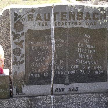 RAUTENBACH Gabriel Jacobus P. 1912-1967 &amp; Maria Susanna 1914-1985