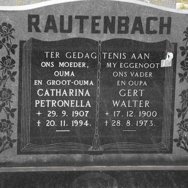 RAUTENBACH Surnames :: Vanne