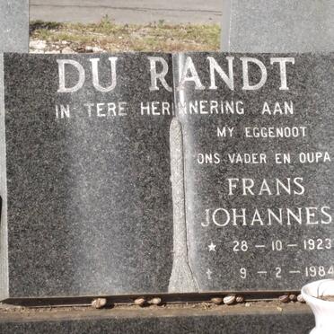 RANDT Frans Johannes, du 1923-1984