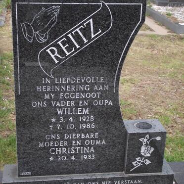 REITZ Willem 1928-1986 &amp; Christina 1933-