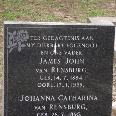 RENSBURG James John, van 1884-1959 &amp; Johanna Catharina 1895-1971